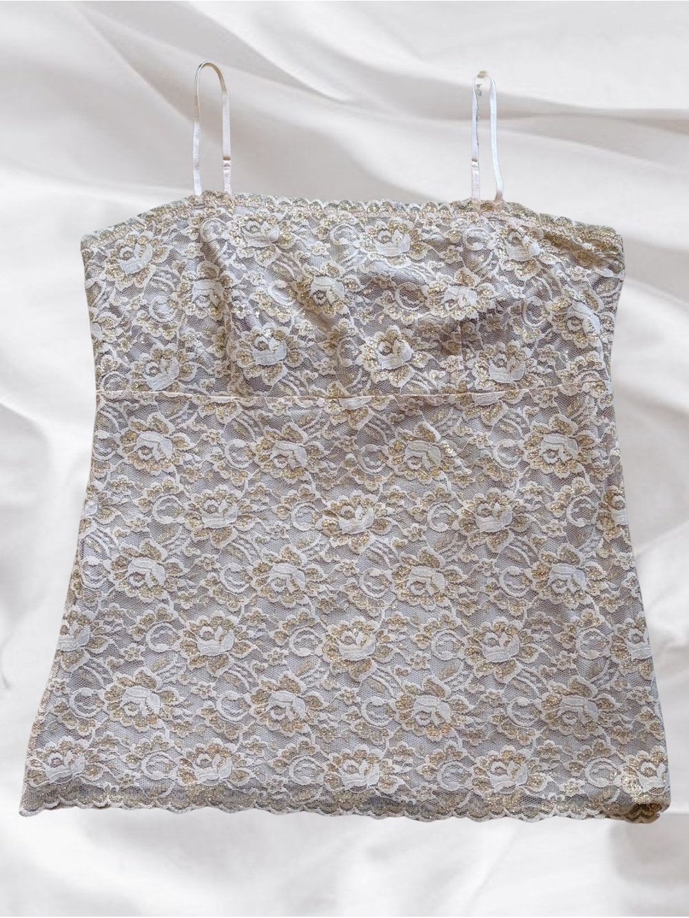 Gold Lace Cami Tank Top